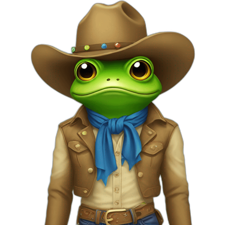 frog cowboy lgbt rainbow emoji