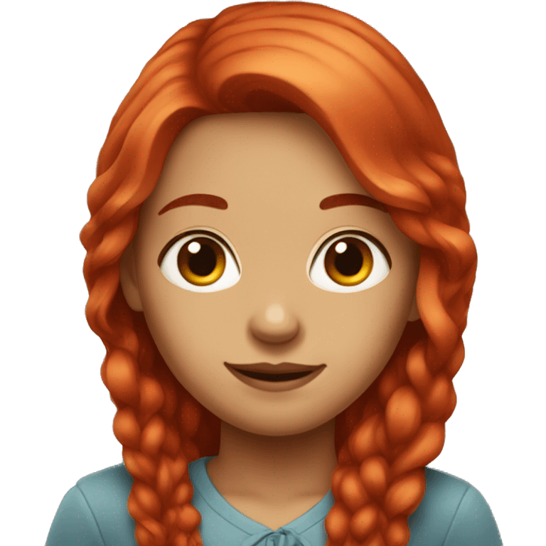 red long hair girl emoji