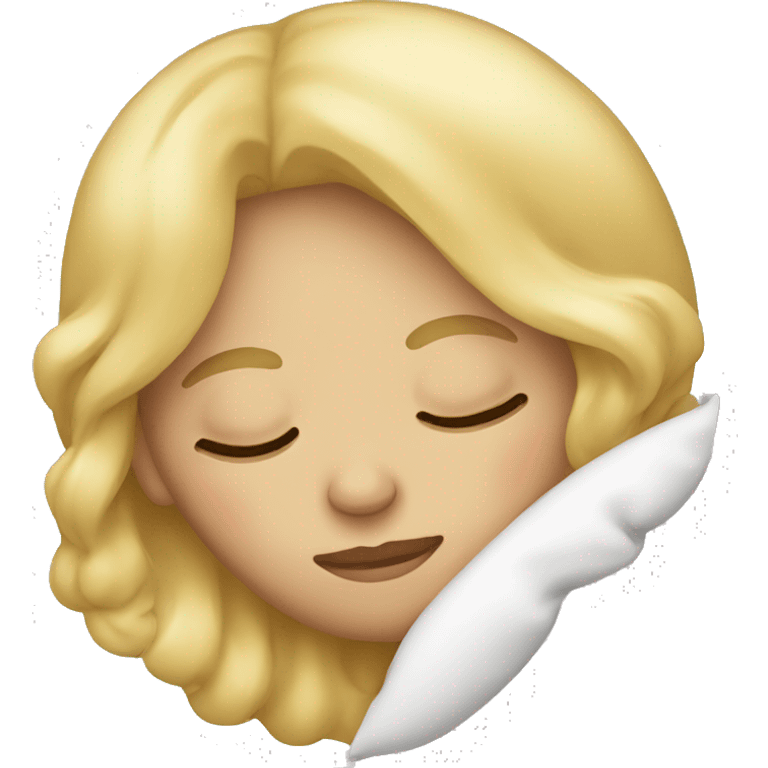 blonde girl sleeping emoji