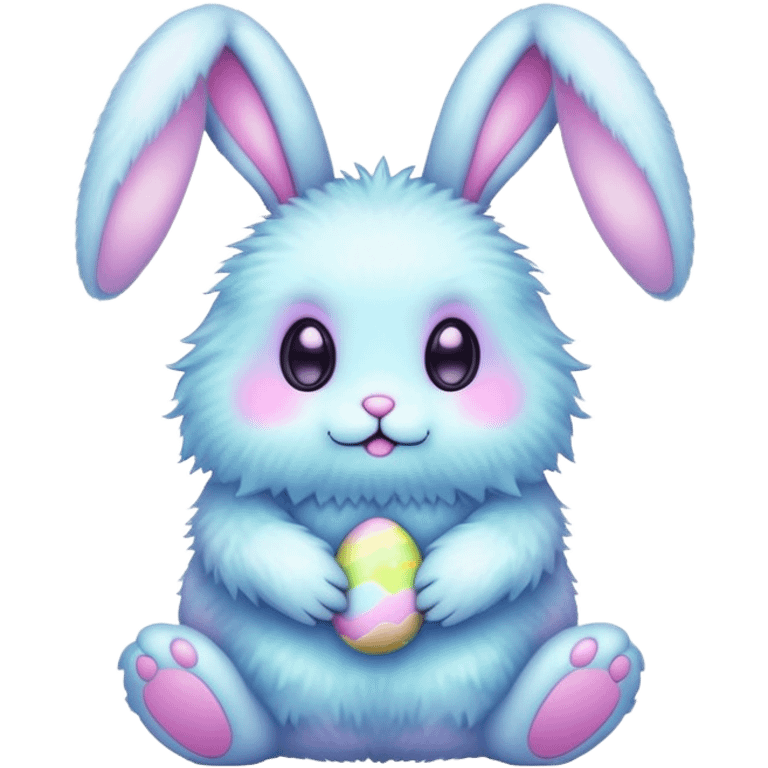 alien kawaii easter bunny  emoji