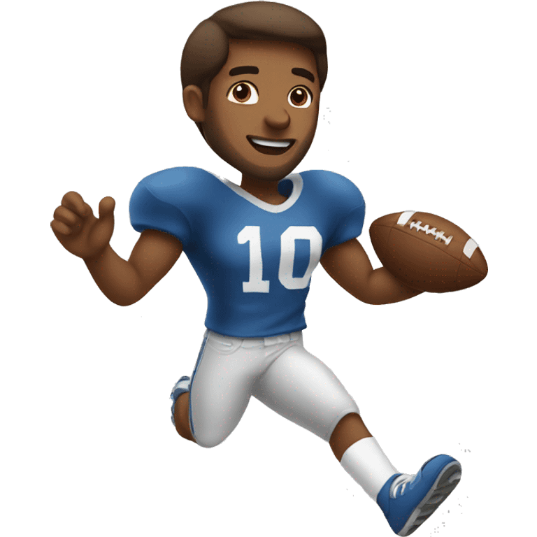 Brown guy playing football emoji