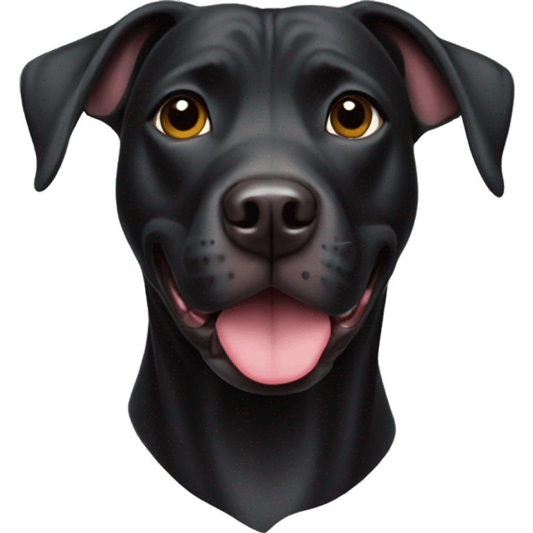 Black lab pit bull mix  emoji