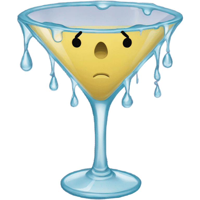 Crying Martini GLass emoji