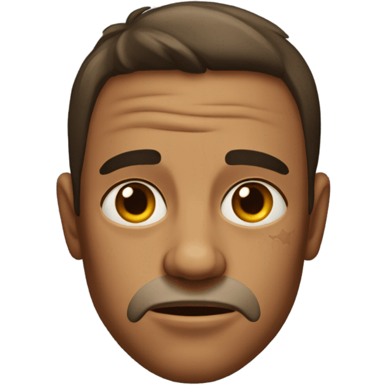 Horror tanned man emoji