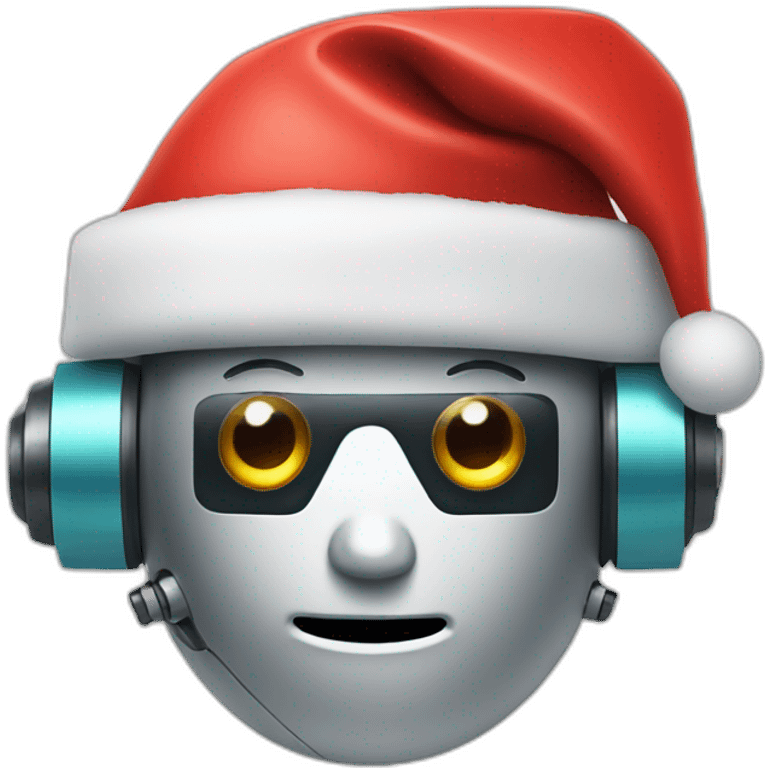 ai robot with santa hat emoji