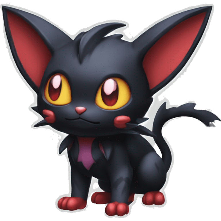 Cool Cute Edgy Dark Black Chibi Noibat-Litten-Pokémon-Fakémon-hybrid emoji