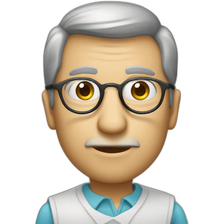 a professor holding a looking glass emoji