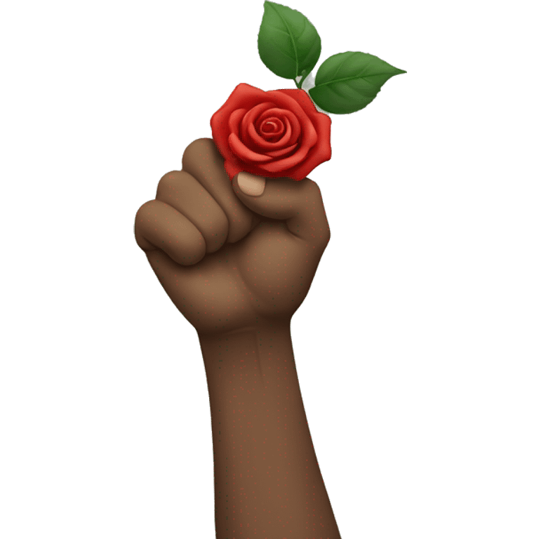 fist holding rose emoji