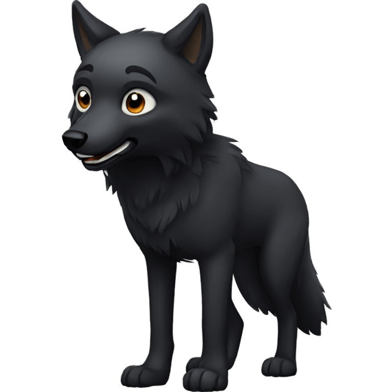 black wolf emoji