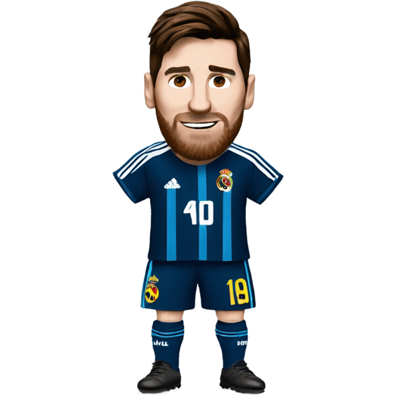 Messi With real madrid shirt emoji