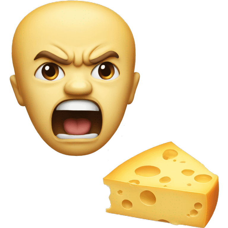 angry emoji as cheese emoji