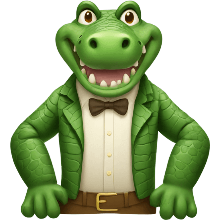 Standing Crocodile with arms crossed  emoji