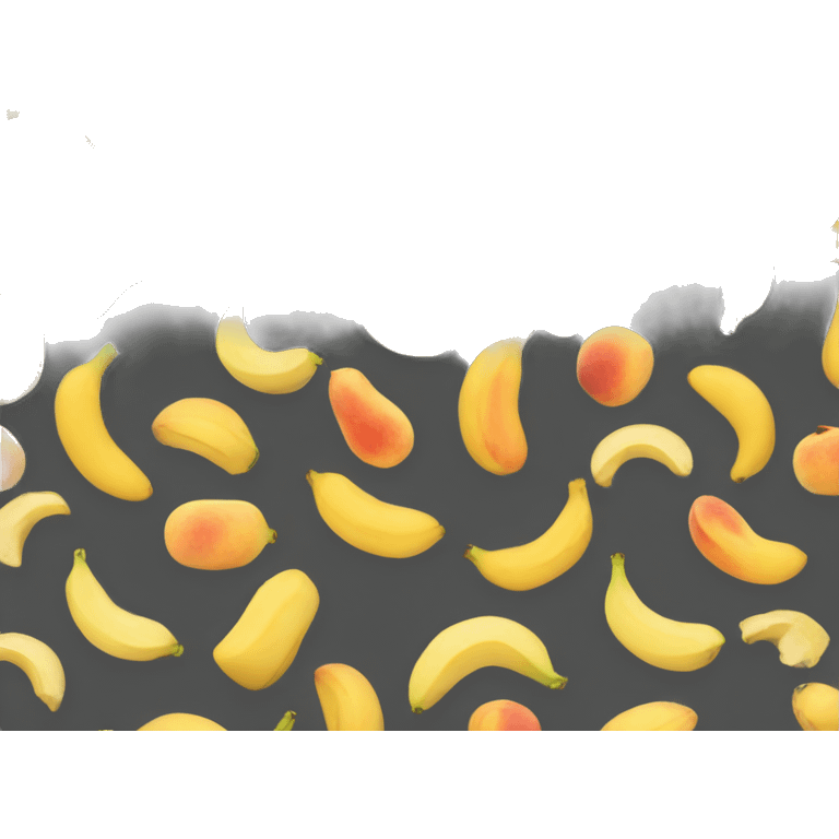 peeled banana going into a peach emoji