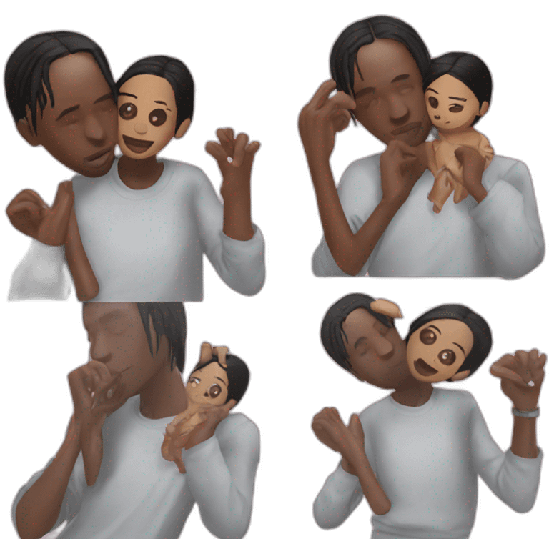 Travis scott copying Kim kardashian emoji