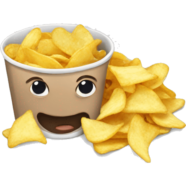 Eating chips emoji