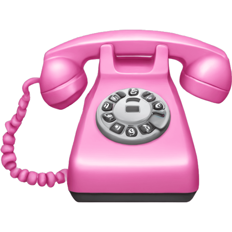 Pink phone emoji