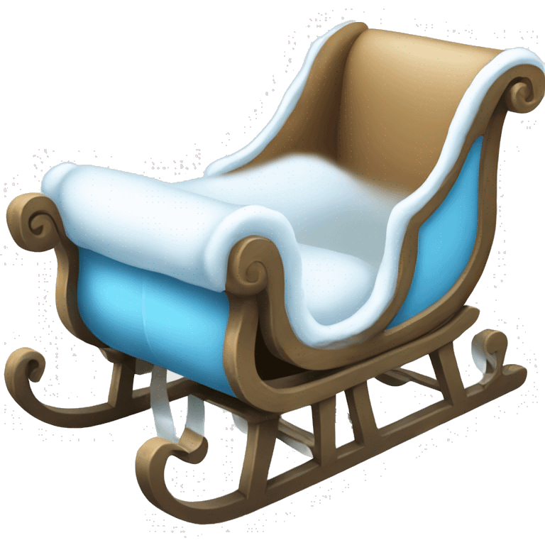 Snow light blue sleigh  emoji