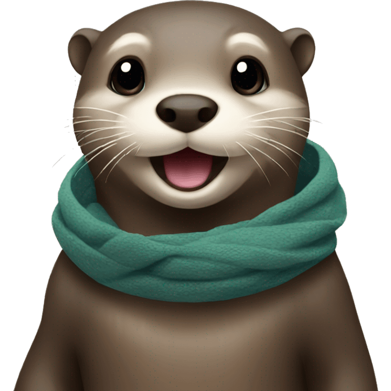 Otter with scarf emoji