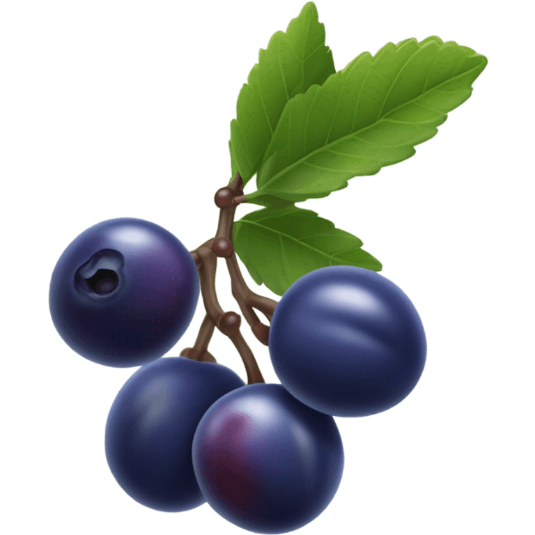 Huckleberry fruit emoji