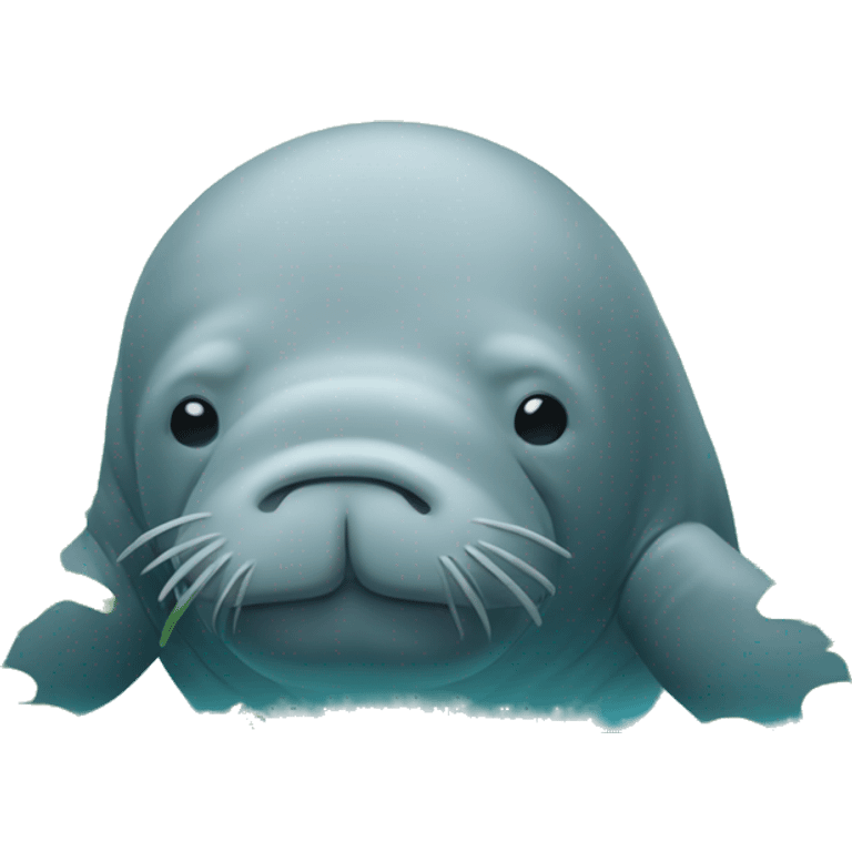 Manatee eating plants  emoji