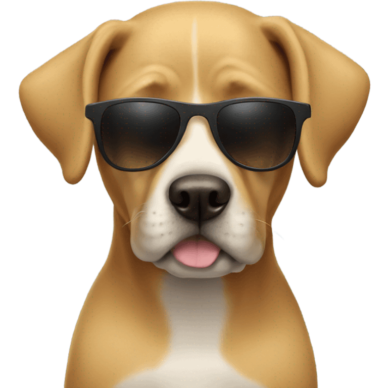 Dog wearing shades emoji