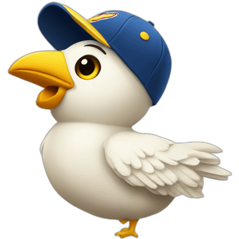 Pollito con gorra amarilla emoji