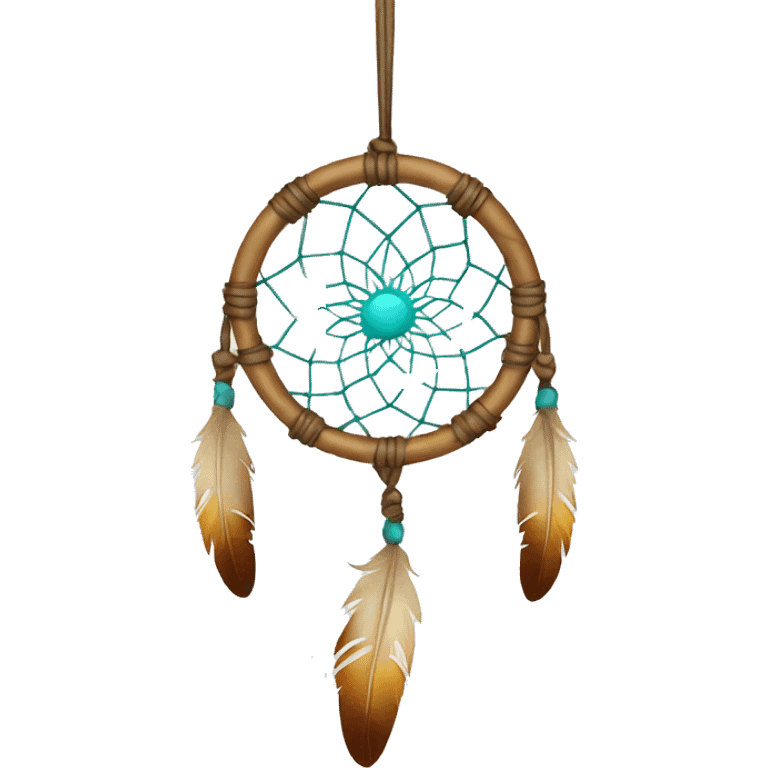 a hanging dreamcatcher with white background emoji