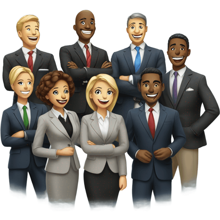 White collar friends emoji