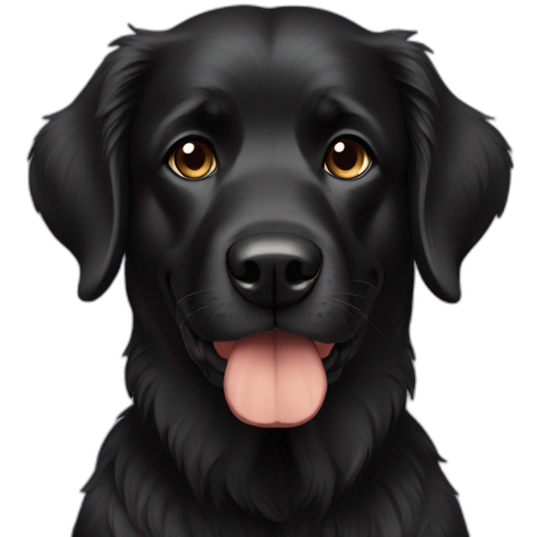 black hovawart dog emoji