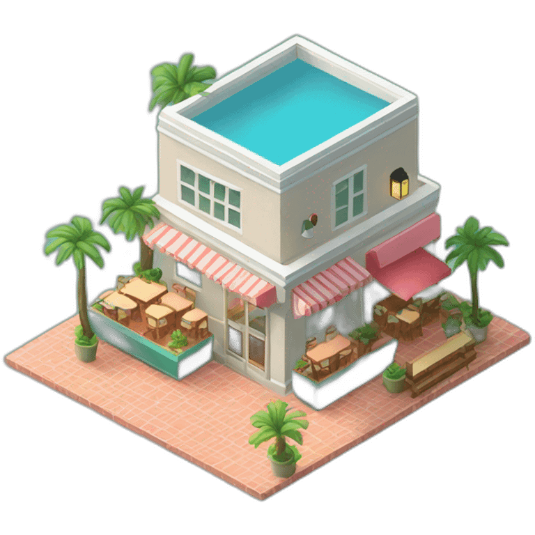 isometric restaurant bermuda emoji