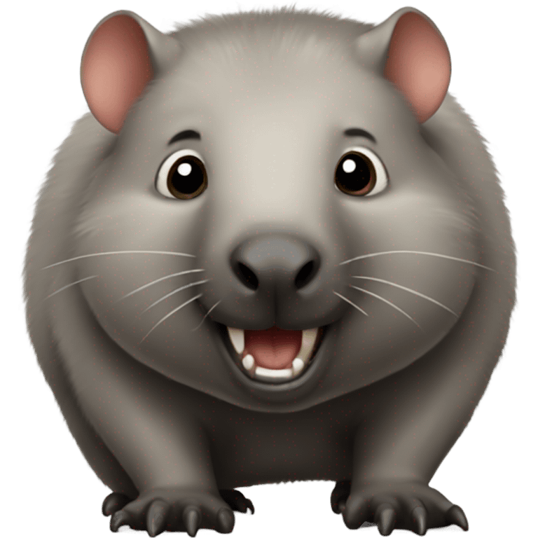 Wombat at a party emoji