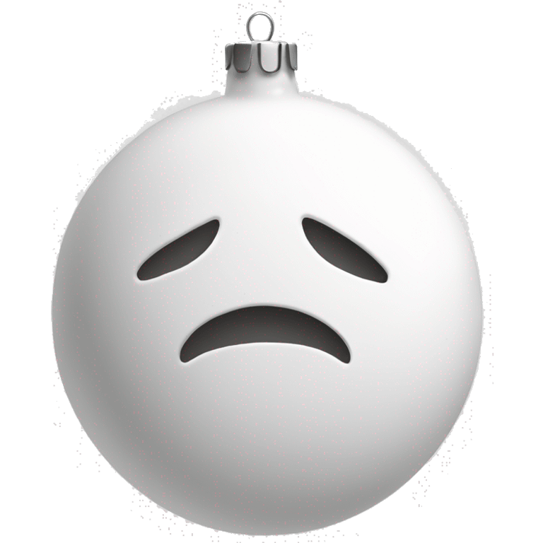 Christmas bauble white emoji