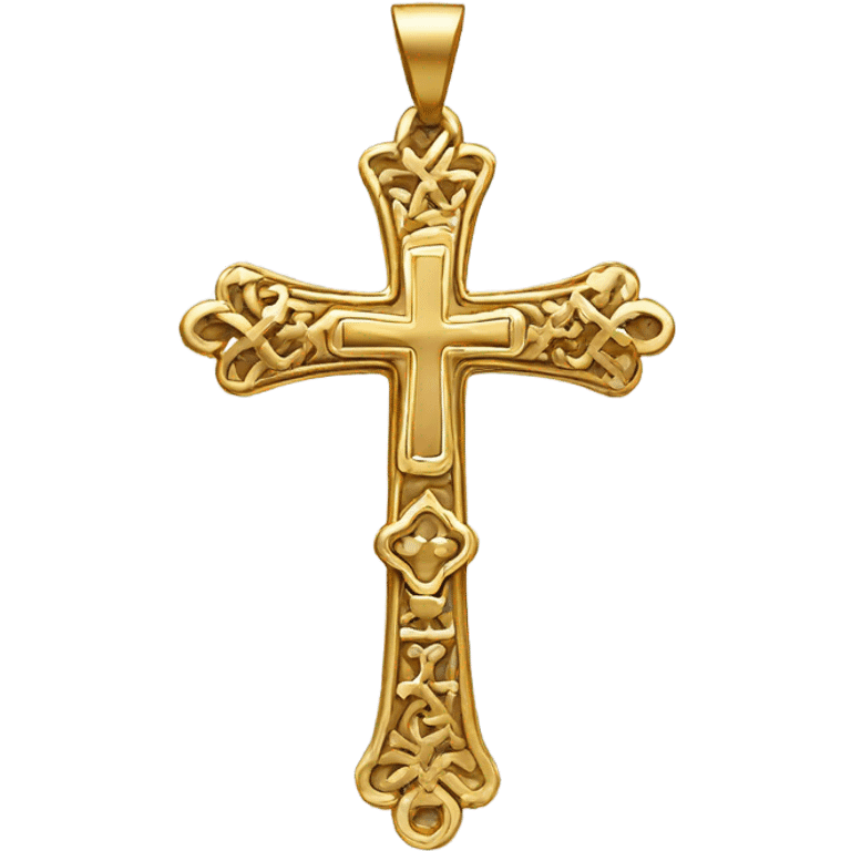 Cross made of gold  emoji