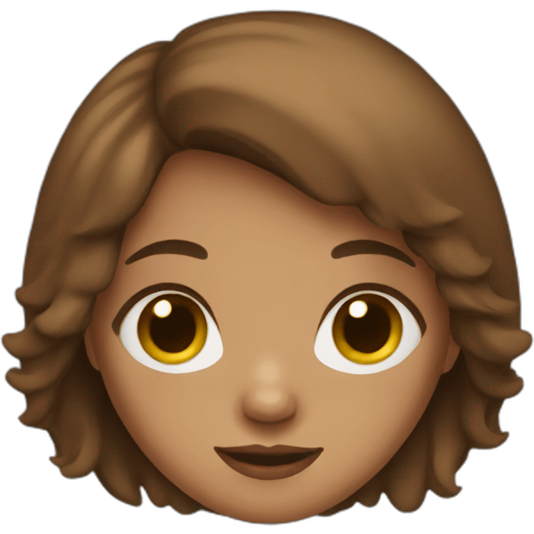 Brown hair girl emoji