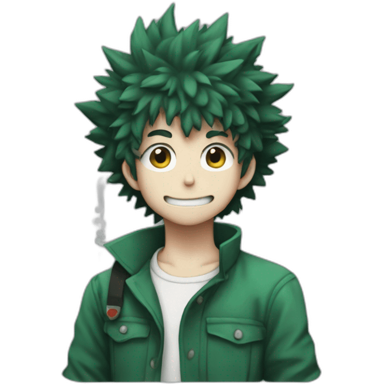 Izuku avec une cigarette emoji