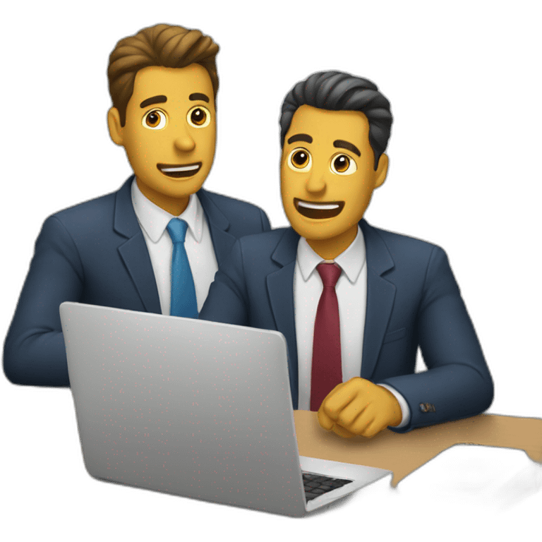 hombres hablando de negocios emoji