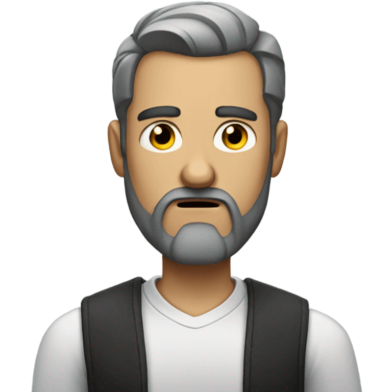 Man with beard judging you emoji