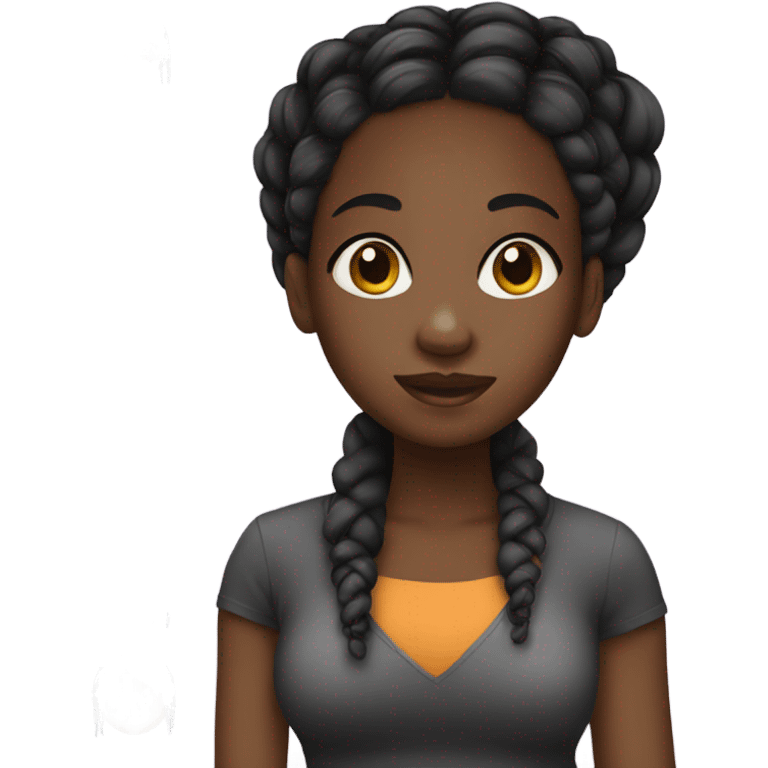 Black girl with braids emoji