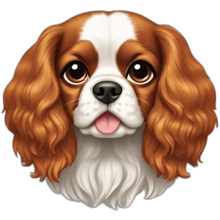 dog Cavalier King Charles Spaniel full height emoji