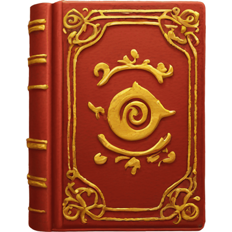 Old golden and red book emoji