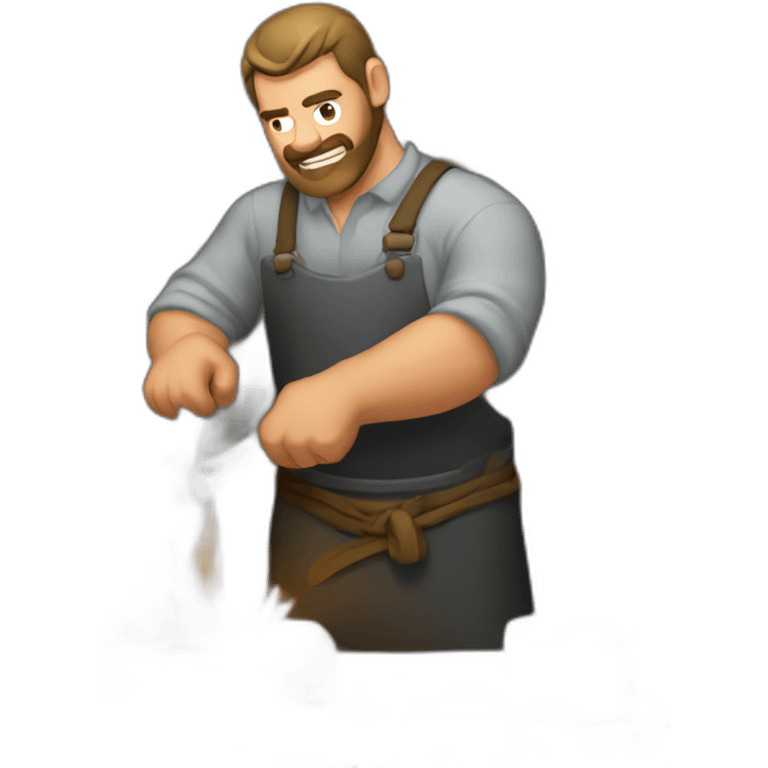 A Blacksmith forging emoji