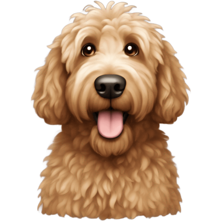 fluffy brown golden doodle emoji