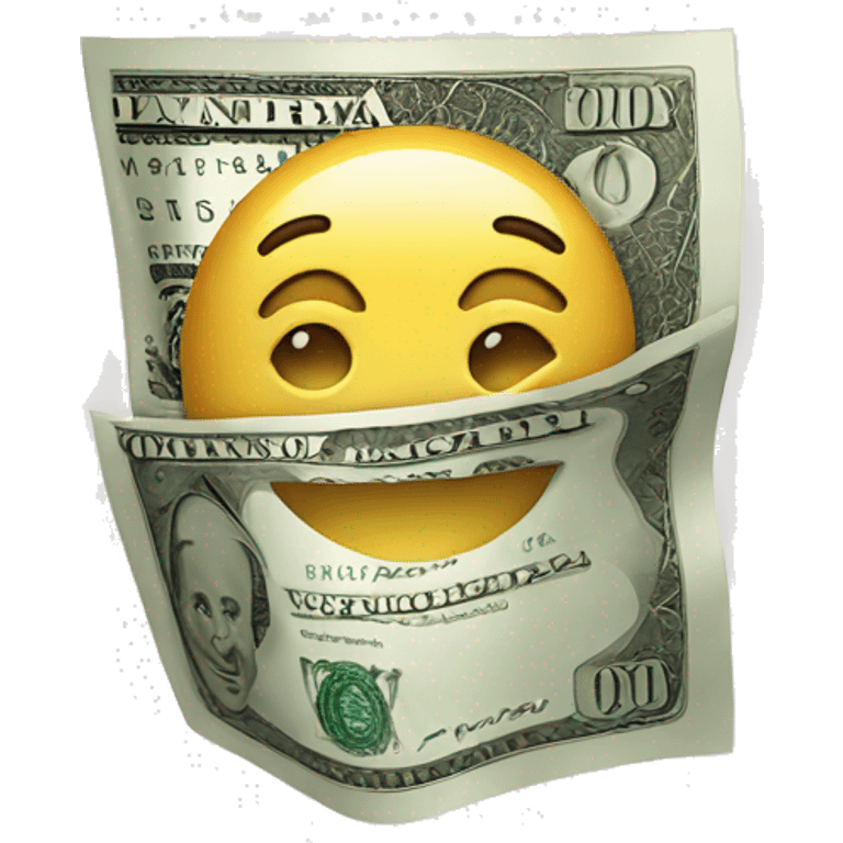 Money with smiling face emoji