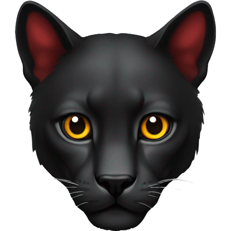 Animal Pantera negra con ojos rojos emoji