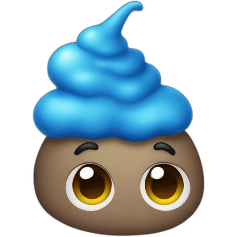 blue poop emoji