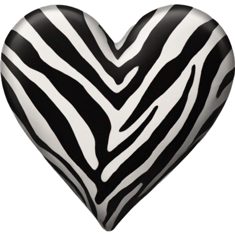 Zebra print heart  emoji