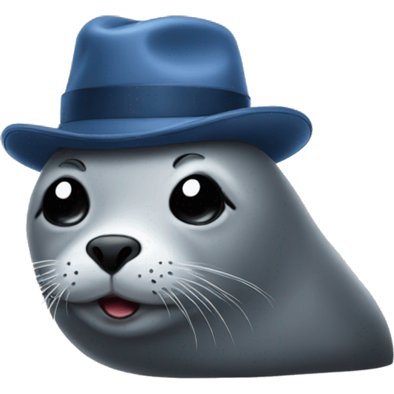 seal wearing hat emoji