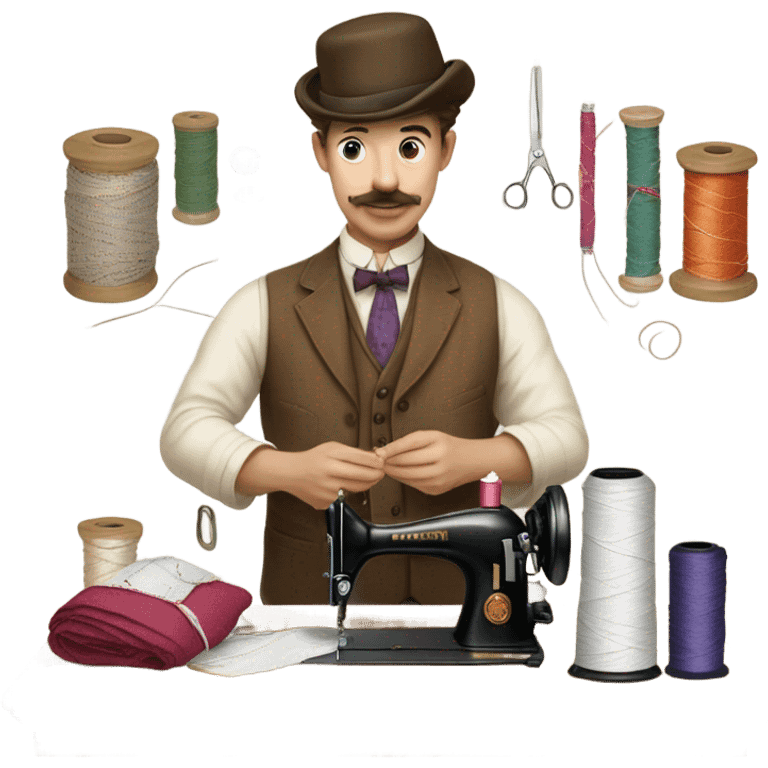 a London haberdasher in action emoji