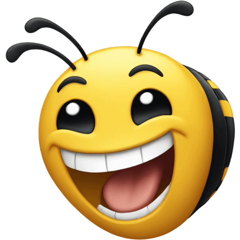 Bee laughing  emoji