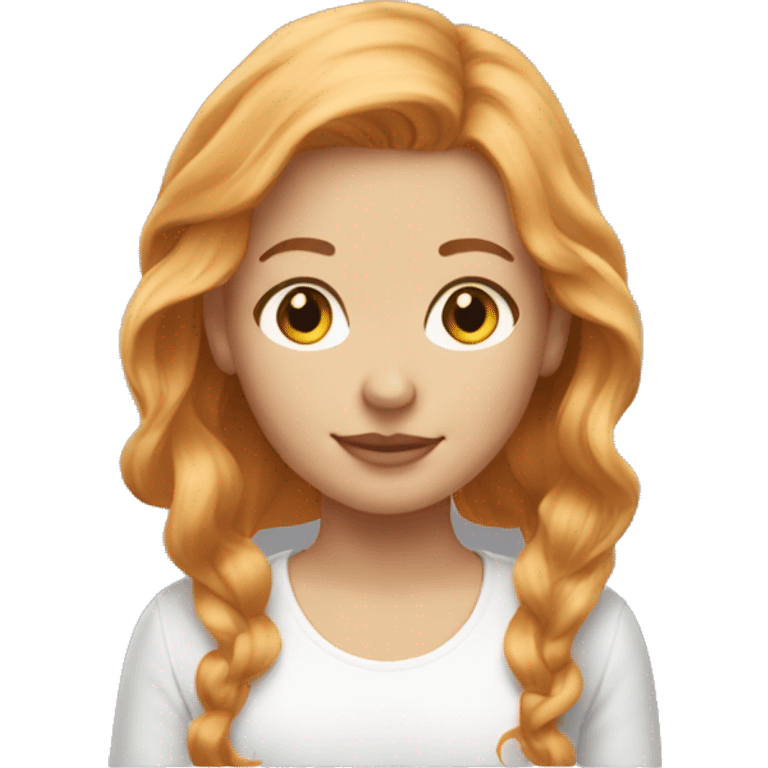 strawberry blonde hair girl emoji